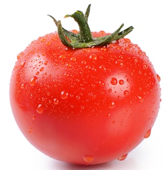 Red fresh tomatoes isolated on white background