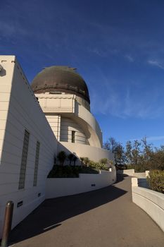 Los Angeles, California, January 1, 2016: Los Angeles skyline at sunset from the Griffith Observatory in Southern California, United States. Editorial use