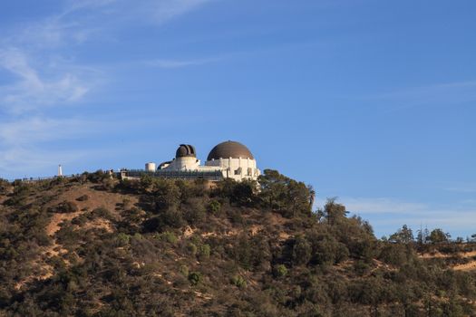 Los Angeles, California, January 1, 2016: Los Angeles skyline at sunset from the Griffith Observatory in Southern California, United States. Editorial use