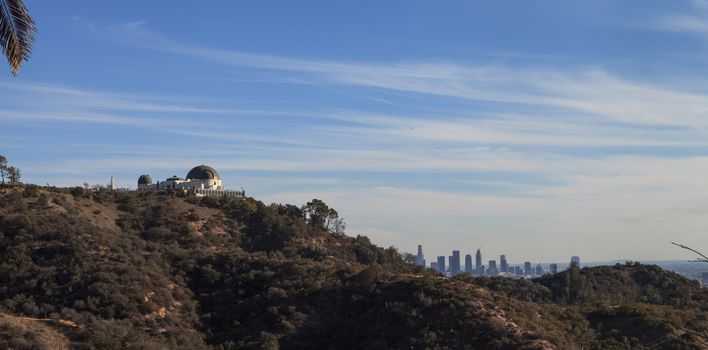 Los Angeles, California, January 1, 2016: Los Angeles skyline at sunset from the Griffith Observatory in Southern California, United States. Editorial use