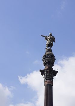 Christopher Columbus monument in Barcelona, Spain