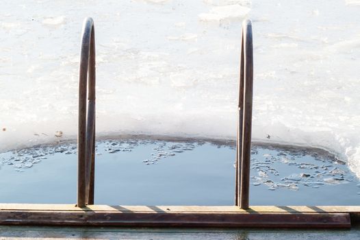 hole on the dock for the bath