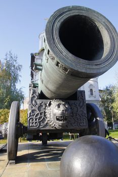 big Canon and cannonballs in russia