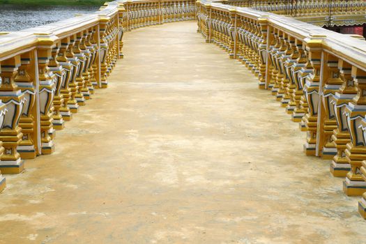 gold stone  bridge in thailand