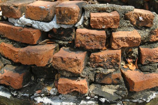 old brick wall background in thailand