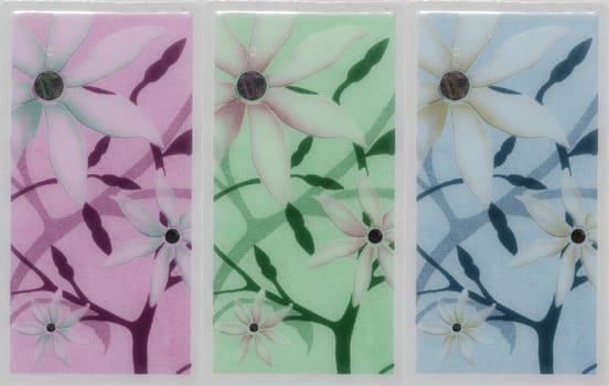 three colors flower tile