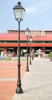 street lamp at asiatique in bangkok ,thailand 
