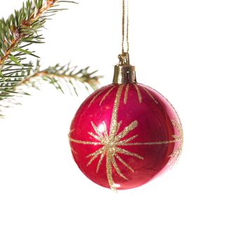 Christmas decoration isolated on the white background