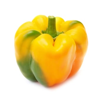 Yellow pepper paprica (capsicum frutescens) isolated on white background