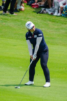 CHONBURI - FEBRUARY 27 : Amy Yang of South Korea in Honda LPGA Thailand 2016 at Siam Country Club, Pattaya Old Course on February 27, 2016 in Chonburi, Thailand.