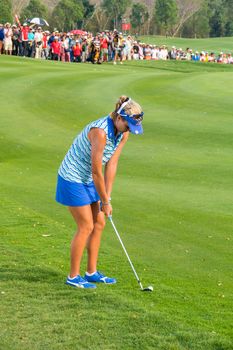 CHONBURI - FEBRUARY 28 : Lexi Thompson of USA champion of  Honda LPGA Thailand 2016 at Siam Country Club, Pattaya Old Course on February 28, 2016 in Chonburi, Thailand.