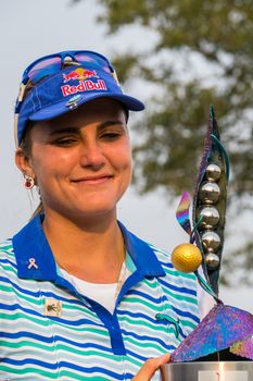 CHONBURI - FEBRUARY 28 : Lexi Thompson of USA champion of  Honda LPGA Thailand 2016 at Siam Country Club, Pattaya Old Course on February 28, 2016 in Chonburi, Thailand.