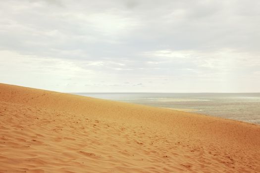 Dune du Pilat. Dune of Pilat, the tallest sand dune in Europe, located in the Arcachon Bay area, France.