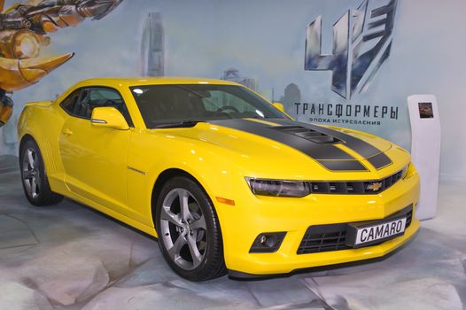 Moscow-September 2: Chevrolet Camaro at the Moscow International Automobile Salon on September 2, 2014 in Moscow