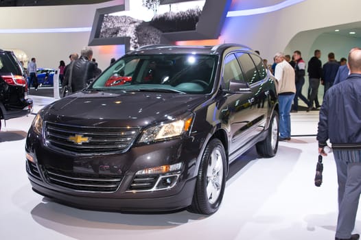 Moscow-September 2: Chevrolet Traverse at the Moscow International Automobile Salon on September 2, 2014 in Moscow