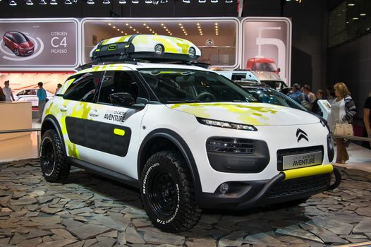 MOSCOW-SEPTEMBER 2: Citroen C4 Cactus Aventure at the Moscow International Automobile Salon on September 2, 2014 in Moscow, Russia.