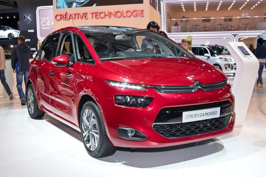 MOSCOW-SEPTEMBER 2: Citroen C4 Picasso at the Moscow International Automobile Salon on September 2, 2014 in Moscow, Russia.