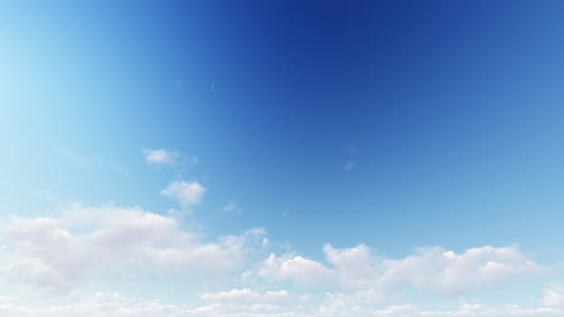 Cloudy blue sky abstract background, blue sky background with tiny clouds, 3d illustration