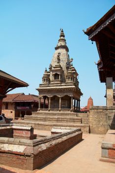 Temple of old buddhistic city. Baktaphur, Nepal.