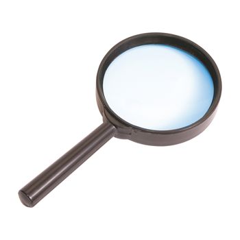 Magnifying glass isolated on the white background