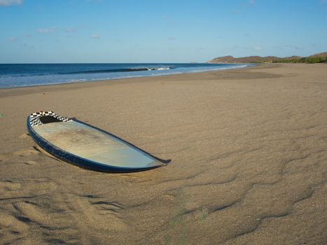 Surfing table, surf on pacific cental america beach