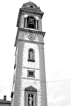 ancien clock tower in italy europe old  stone antique     and bell