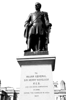 marble and statue in old city of london england