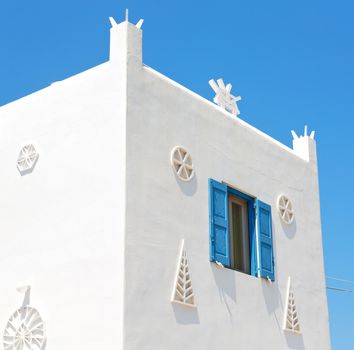   isle of     greece antorini europe old house and white color