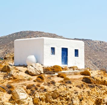   isle of     greece antorini europe old house and white color