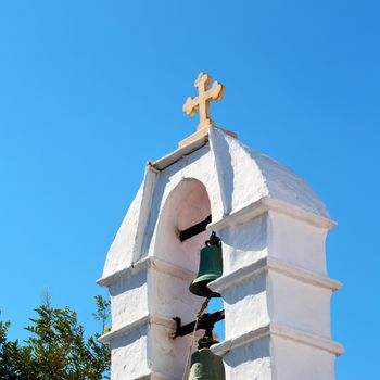 in     santorini       greece old construction and      the sky