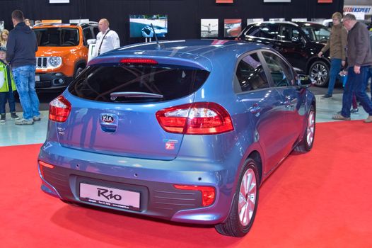 Tartu - September 26: Kia Rio at the Tartu Motoshow on September 26, 2015 in Tartu, Estonia