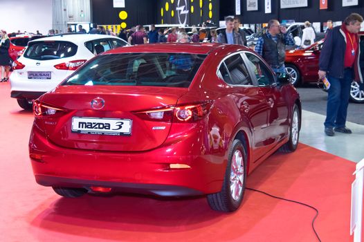 Tartu - September 26: Mazda 3 at the Tartu Motoshow on September 26, 2015 in Tartu, Estonia