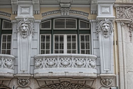 Architectural detail in Lisbon, Portugal.