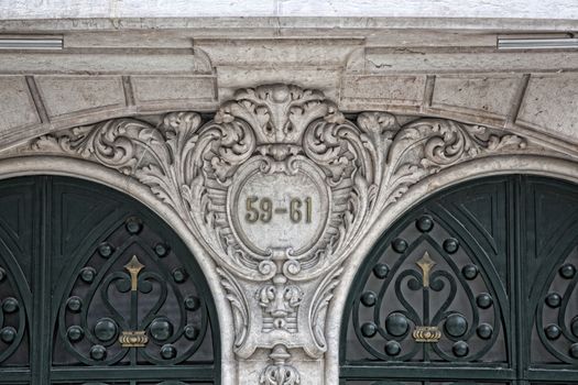 Architectural detail in Lisbon, Portugal.