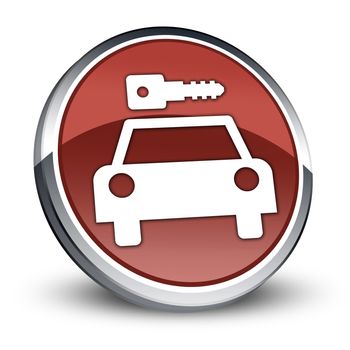 Icon, Button, Pictogram with Car Rental symbol