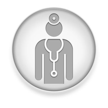 Icon, Button, Pictogram with Physician symbol