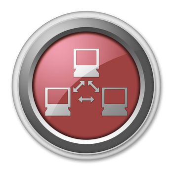 Icon, Button, Pictogram with Network symbol