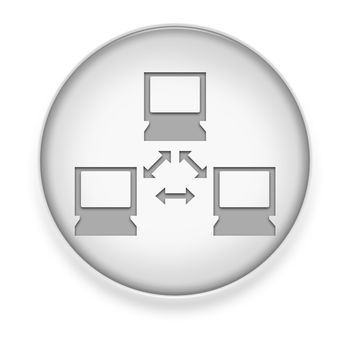 Icon, Button, Pictogram with Network symbol