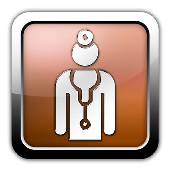 Icon, Button, Pictogram with Physician symbol