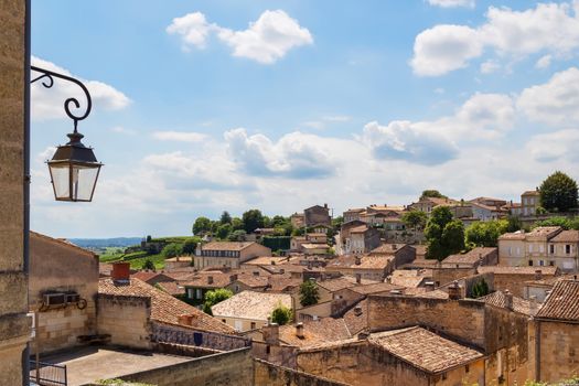 Picturesque rooftops of Saint-Emilion, one of the principal red wine areas of Bordeaux, in France.