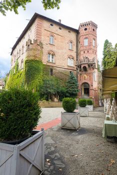 The medieval castle situated in the center of Oviglio, near Alessandria, Piedmont, Italy