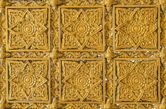 Thailand gold striped wall