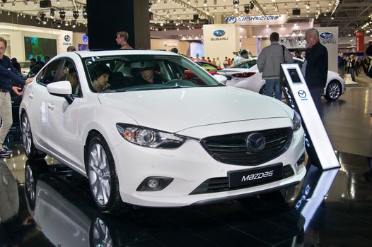 Moscow-September 2: Mazda 6 at the Moscow International Automobile Salon on September 2, 2014 in Moscow