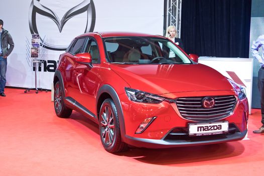 Tartu - September 26: Mazda CX3 at the Tartu Motoshow on September 26, 2015 in Tartu, Estonia