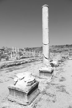  old construction in asia turkey the column  and the roman temple 