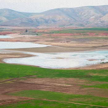 pond and lake in the mountain morocco land 