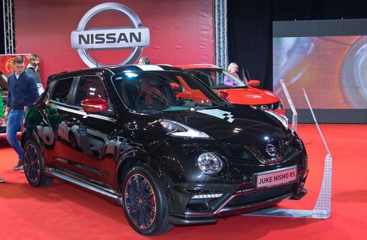 Tartu - September 26: Nissan Juke Nismo RS at the Tartu Motoshow on September 26, 2015 in Tartu, Estonia