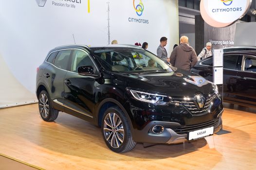 Tartu - September 26: Renault Kadjar at the Tartu Motoshow on September 26, 2015 in Tartu, Estonia