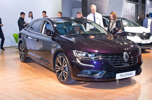 Tartu - September 26: Renault Talisman at the Tartu Motoshow on September 26, 2015 in Tartu, Estonia