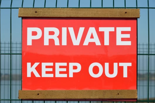 Private keep out sign